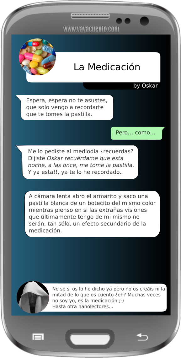 la medicacion vaya cuento relatos breves nanorrelatos microrrelatos